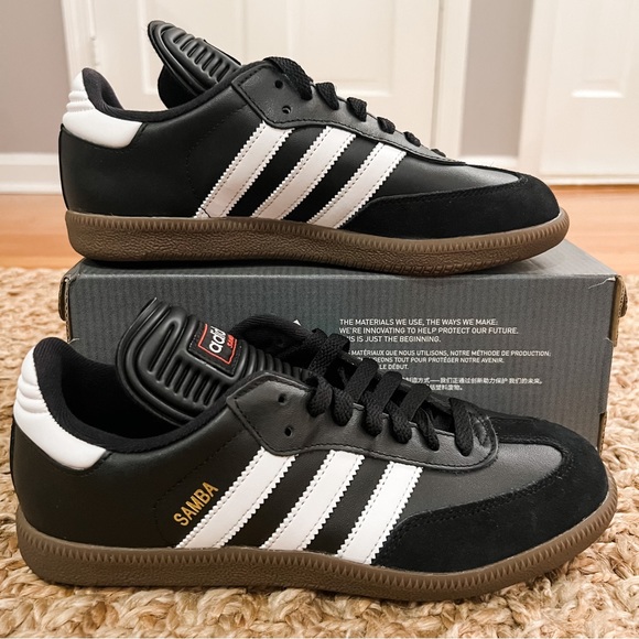 NWT Adidas Samba Classic Sneakers Black Brown Gum Sole Size Men 6.5/Women 7.5 - Picture 8 of 13